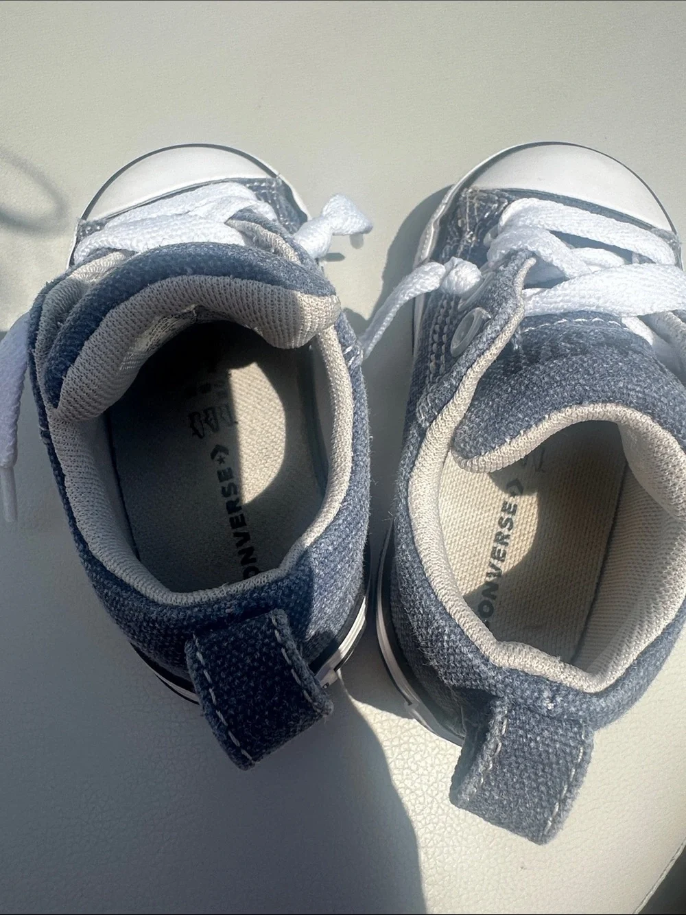 Converse Navy Canvas Kids Lace-Up Sneakers with White Accents